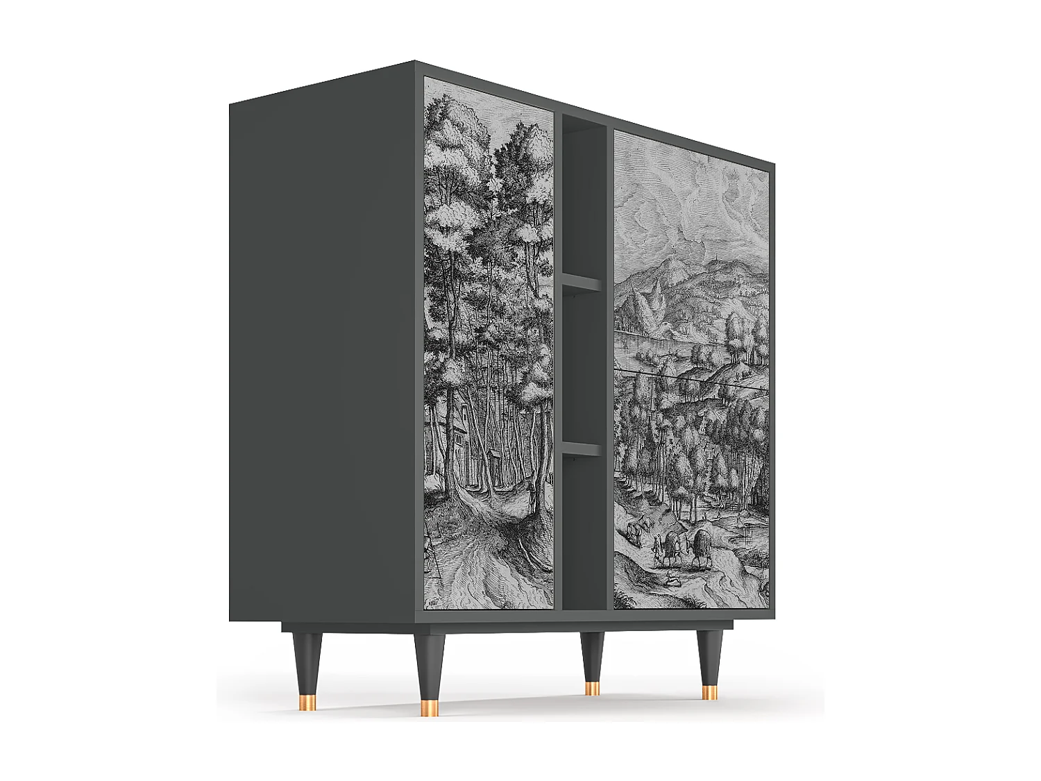 Buffet - 94х96х41 cm - BS5 - Rusticorum, Anthracite