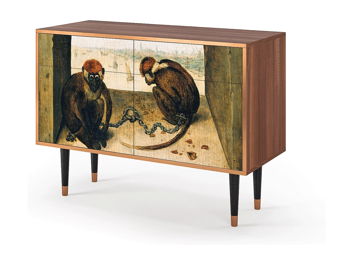 Dressoir - 115x85x48 cm - BS4 - Two Monkeys, Walnoot