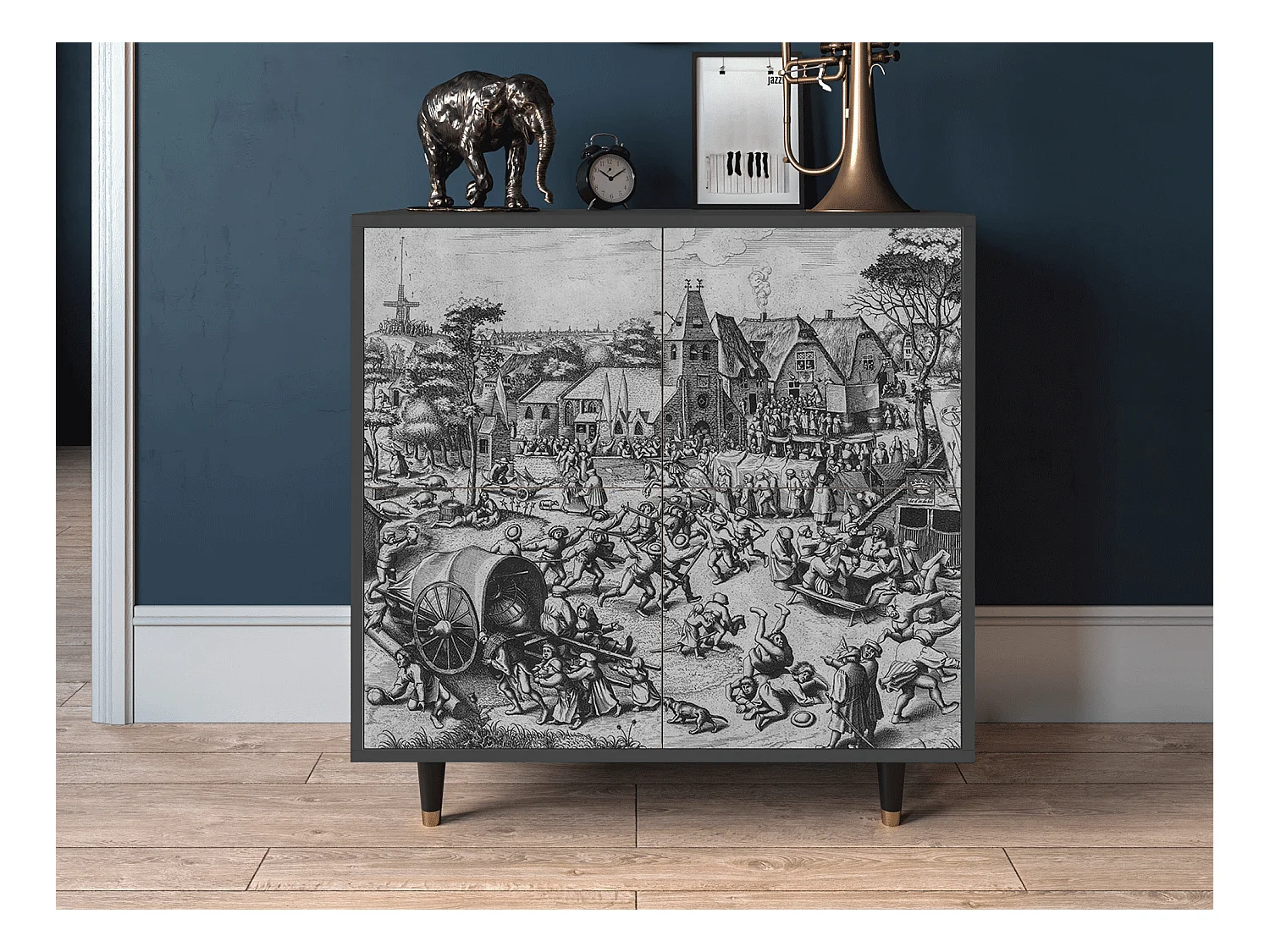Kredens - 94x96x48 cm - BS3 - The Festival of Saint, Antracyt