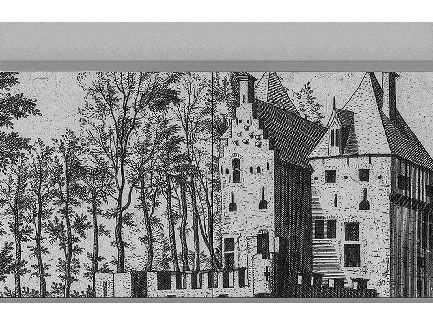 Aparador - 115x85x48 cm - BS4 - Castle with Bridge, Cinza