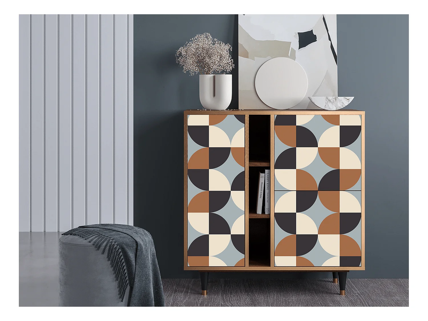 Sideboard - 94х96х41 cm - BS5 - Brown Sensation, Walnuss
