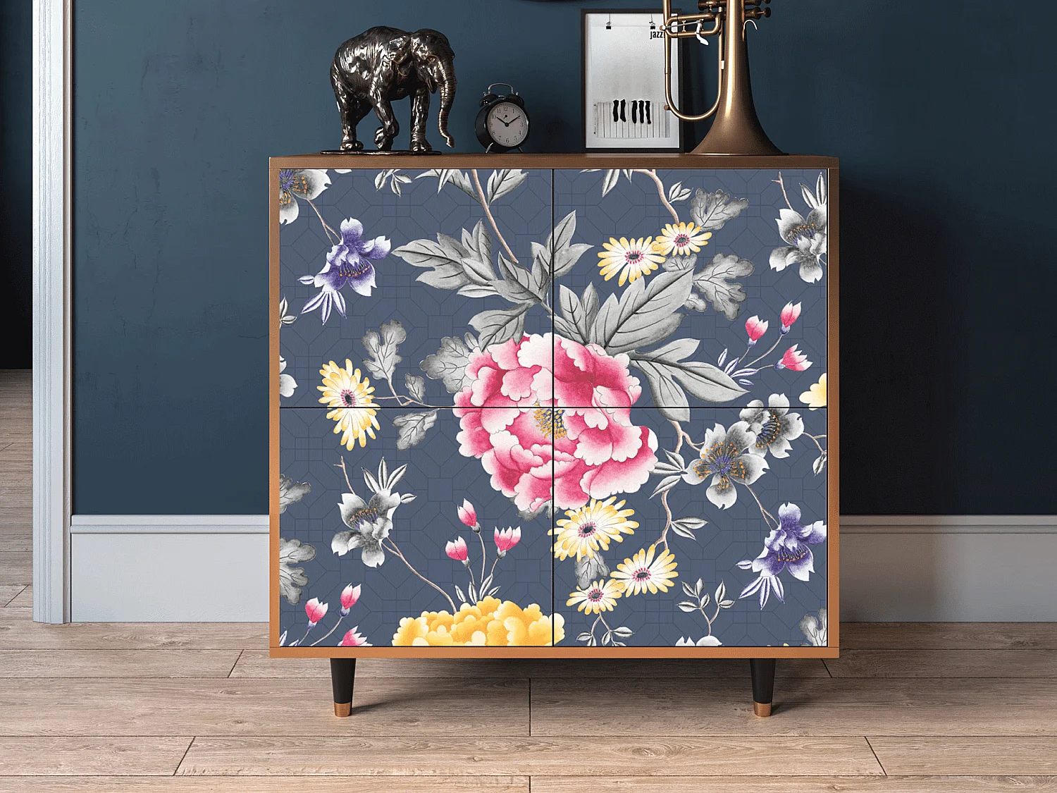 Aparador - 94x96x48 cm - BS3 - Dark Flower Bed, Nogueira