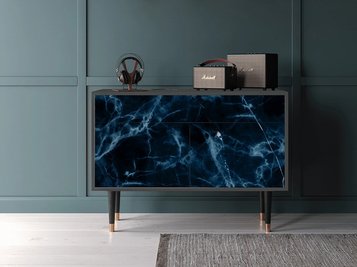 Buffet - 115x85x48 cm - BS4 - Deep Ocean, Anthracite