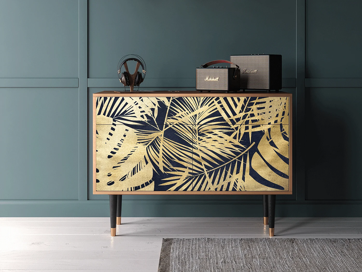 Credenza - 115x85x48 cm - BS4 - Jungle Vibes, Noce