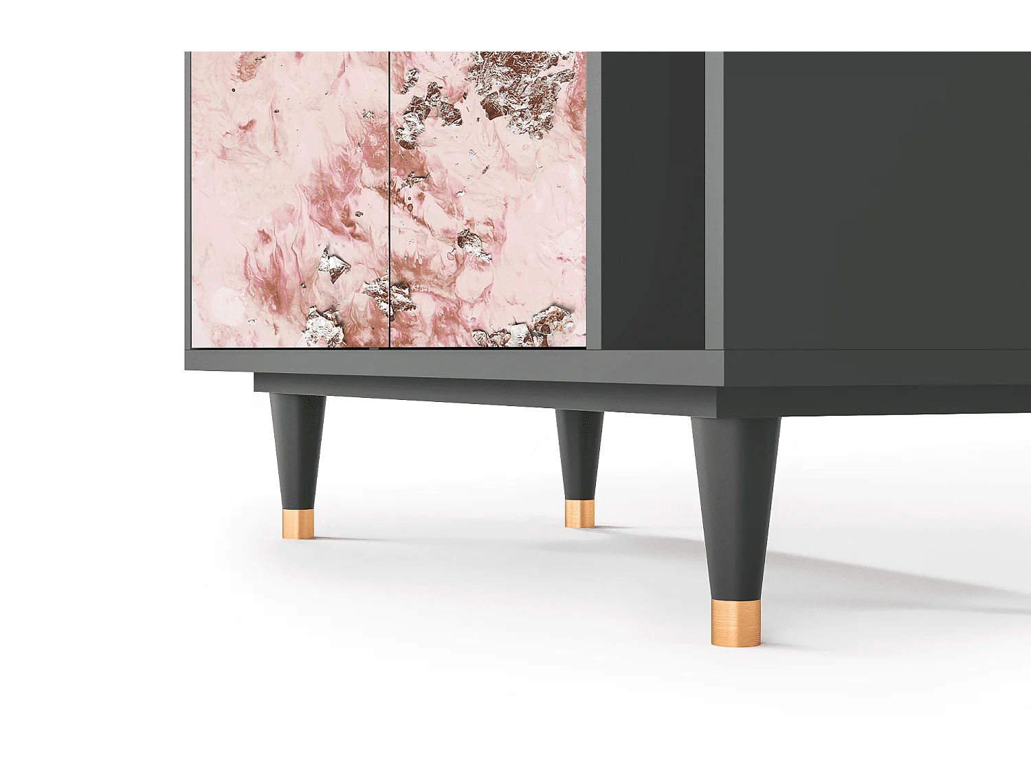 Kredens - 96х110х41 cm - BS6 - Cotton Candy, Antracyt