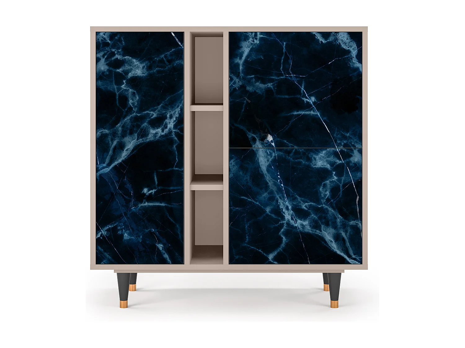 Kredens - 94х96х41 cm - BS5 - Deep Ocean, Latte