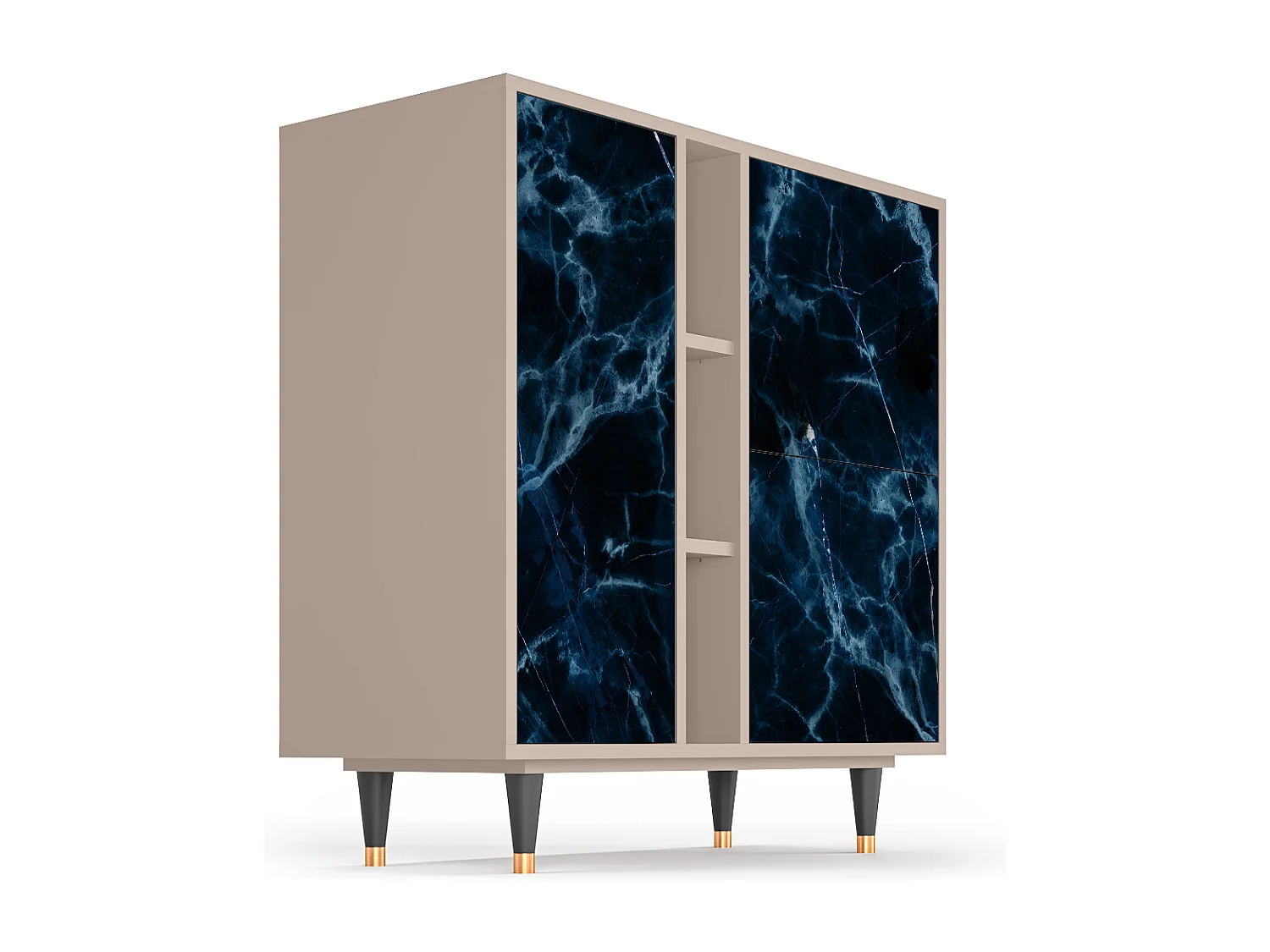 Kredens - 94х96х41 cm - BS5 - Deep Ocean, Latte