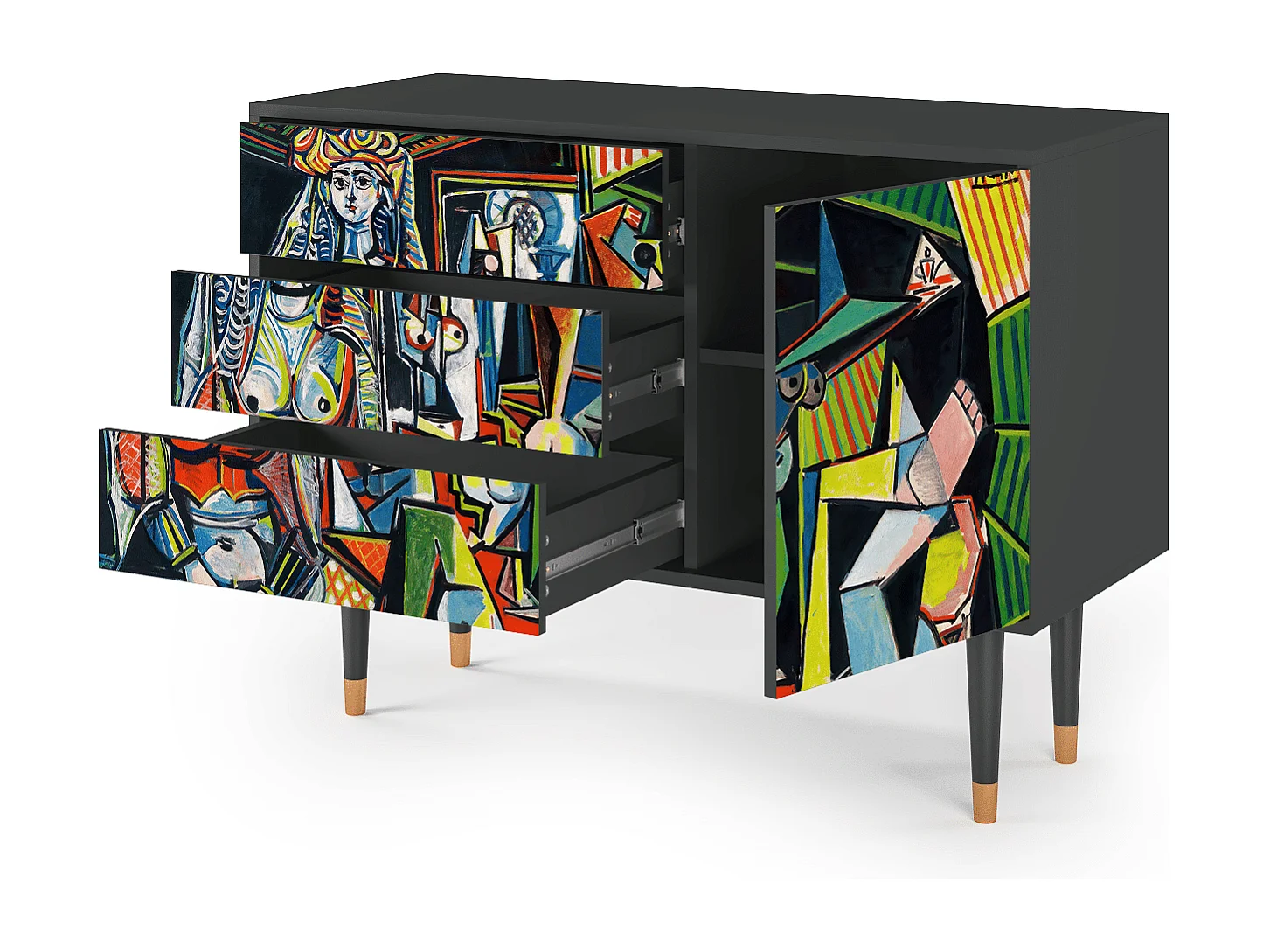 Buffet - 115х84х41 cm - S3 - Women of Algiers, Anthracite