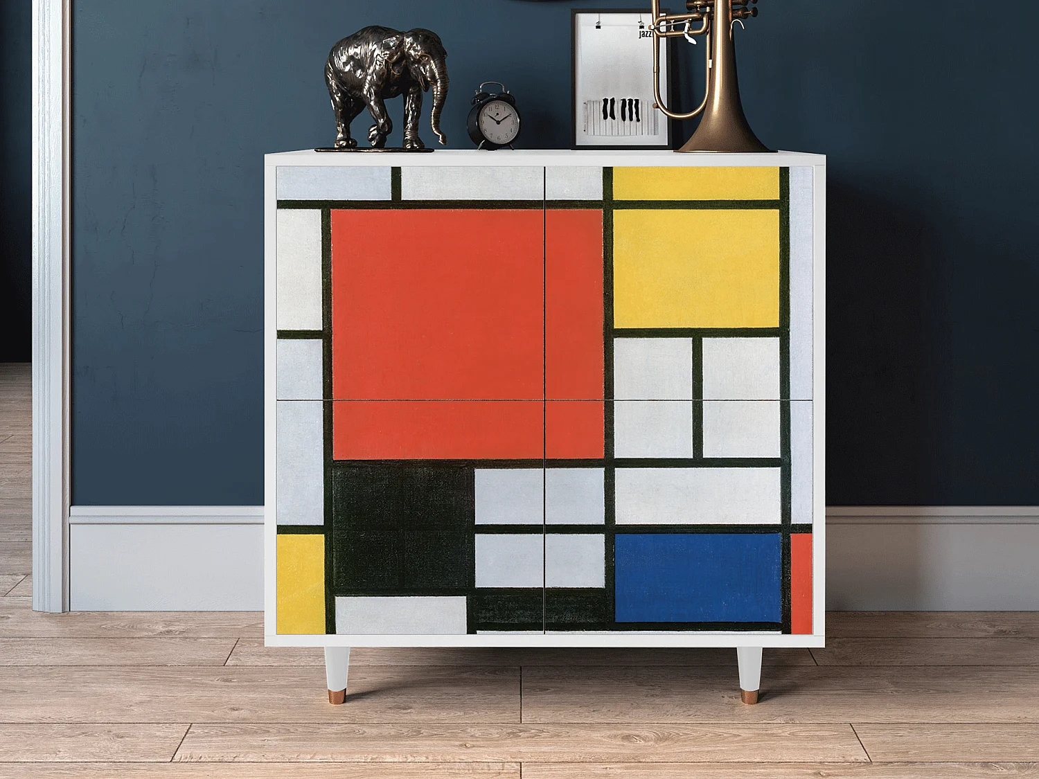 Buffet - 94x96x48 cm - BS3 - Composition, Blanc