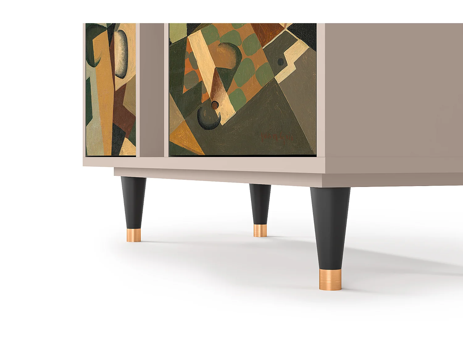 Buffet - 94х96х41 cm - BS5 - Glass and Checkerboard, Latte