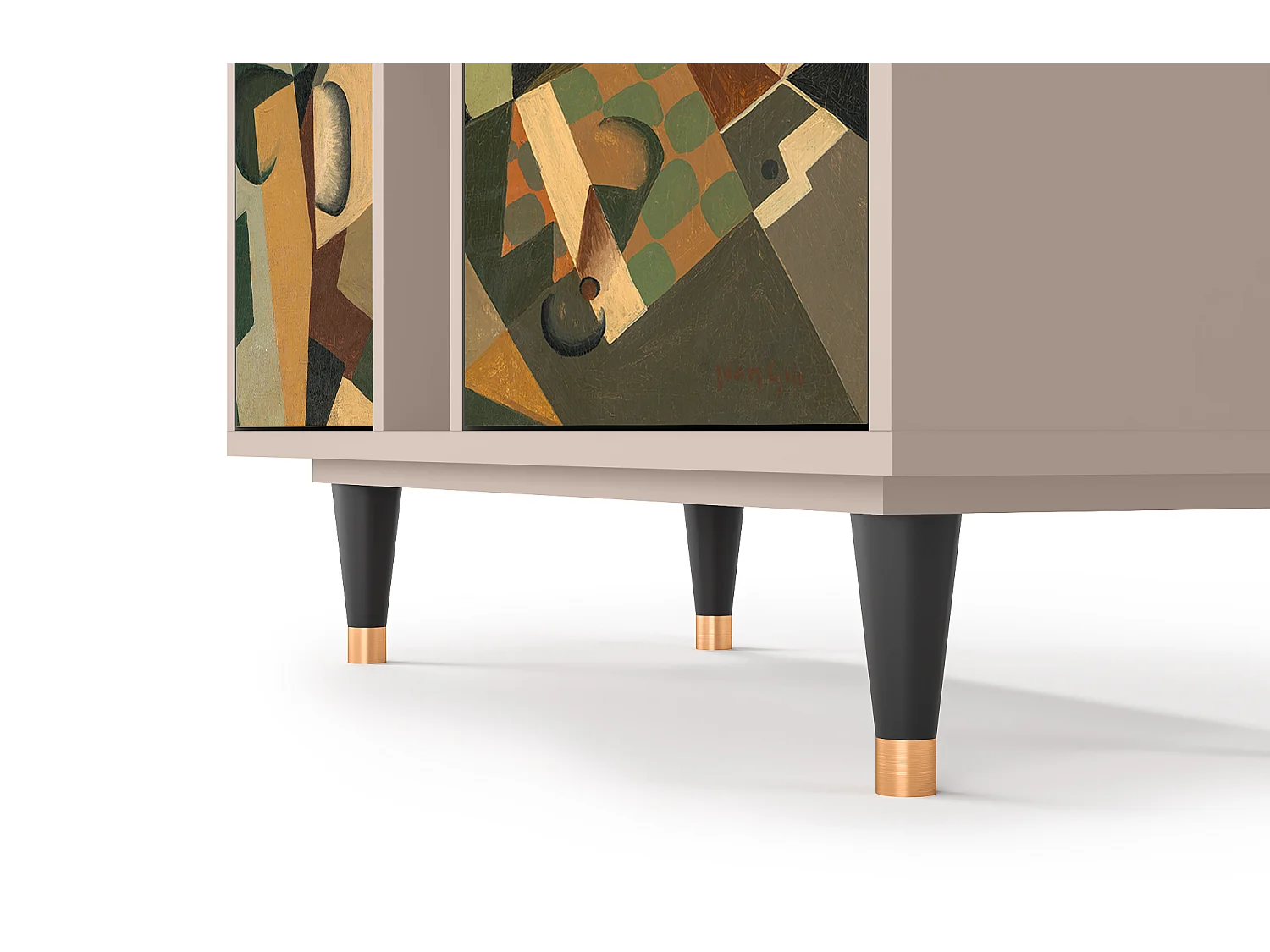 Buffet - 94х96х41 cm - BS5 - Glass and Checkerboard, Latte