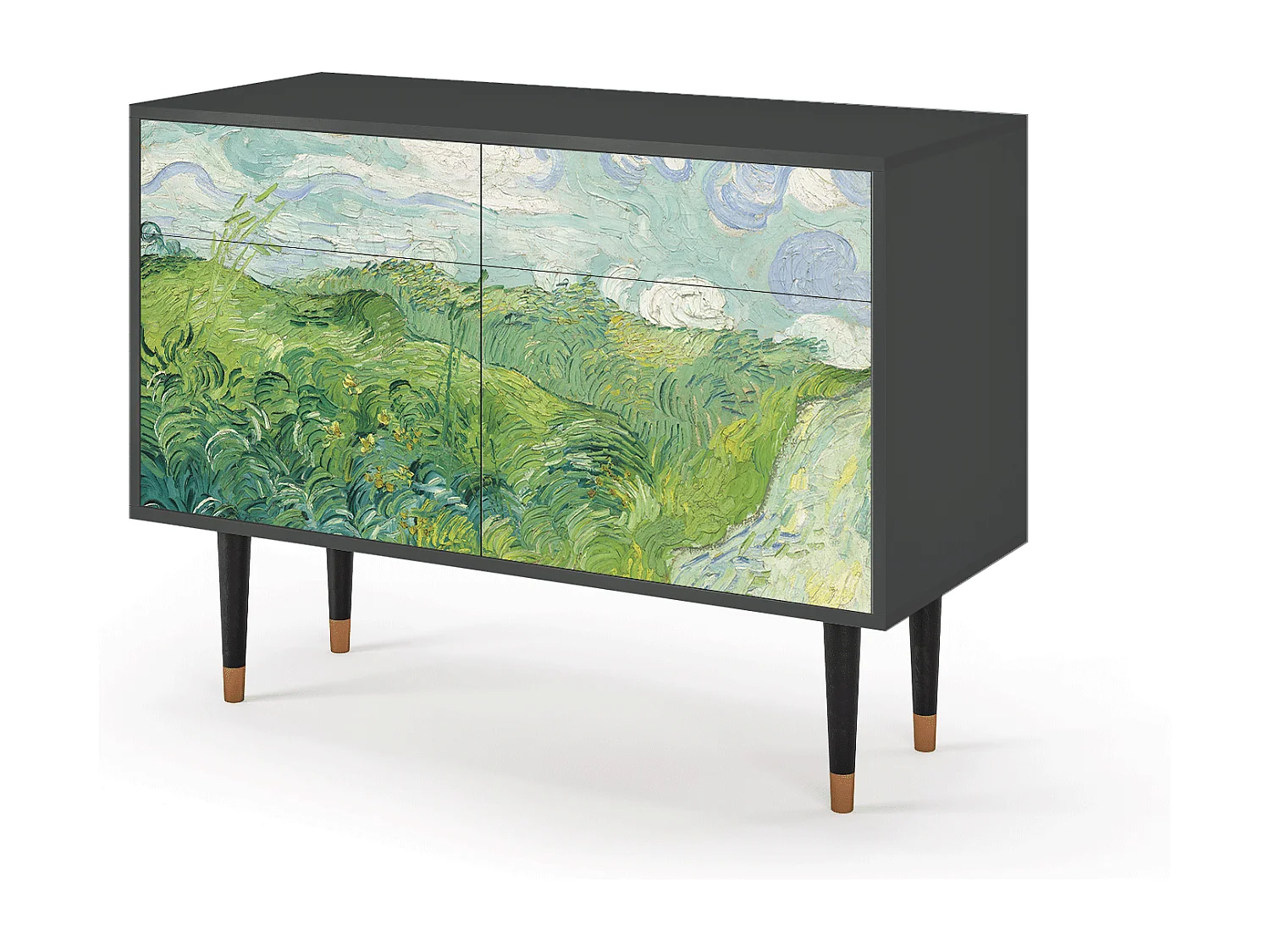 Credenza - 115x85x48 cm - BS4 - Green Wheat Fields, Antracite