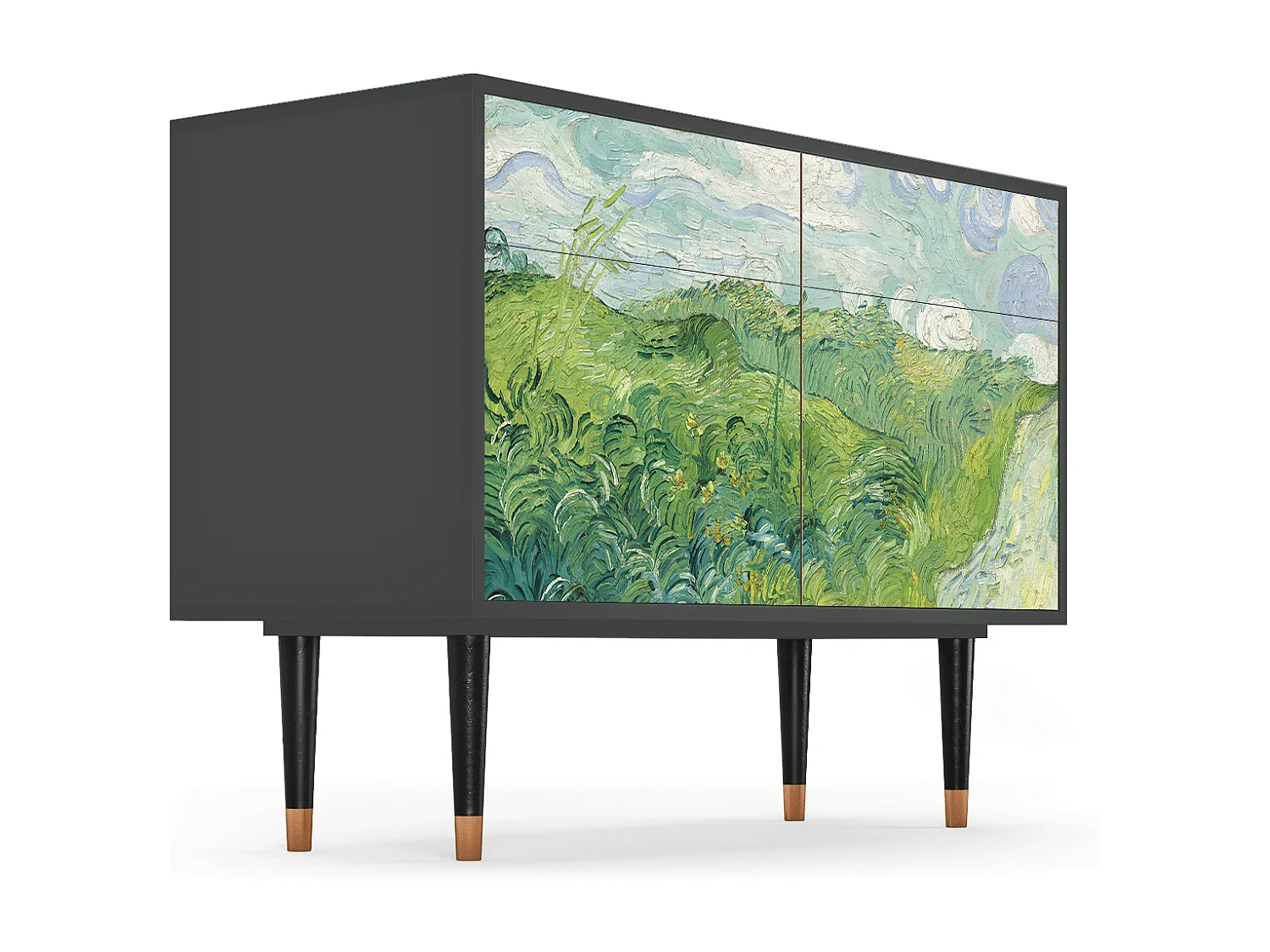 Credenza - 115x85x48 cm - BS4 - Green Wheat Fields, Antracite