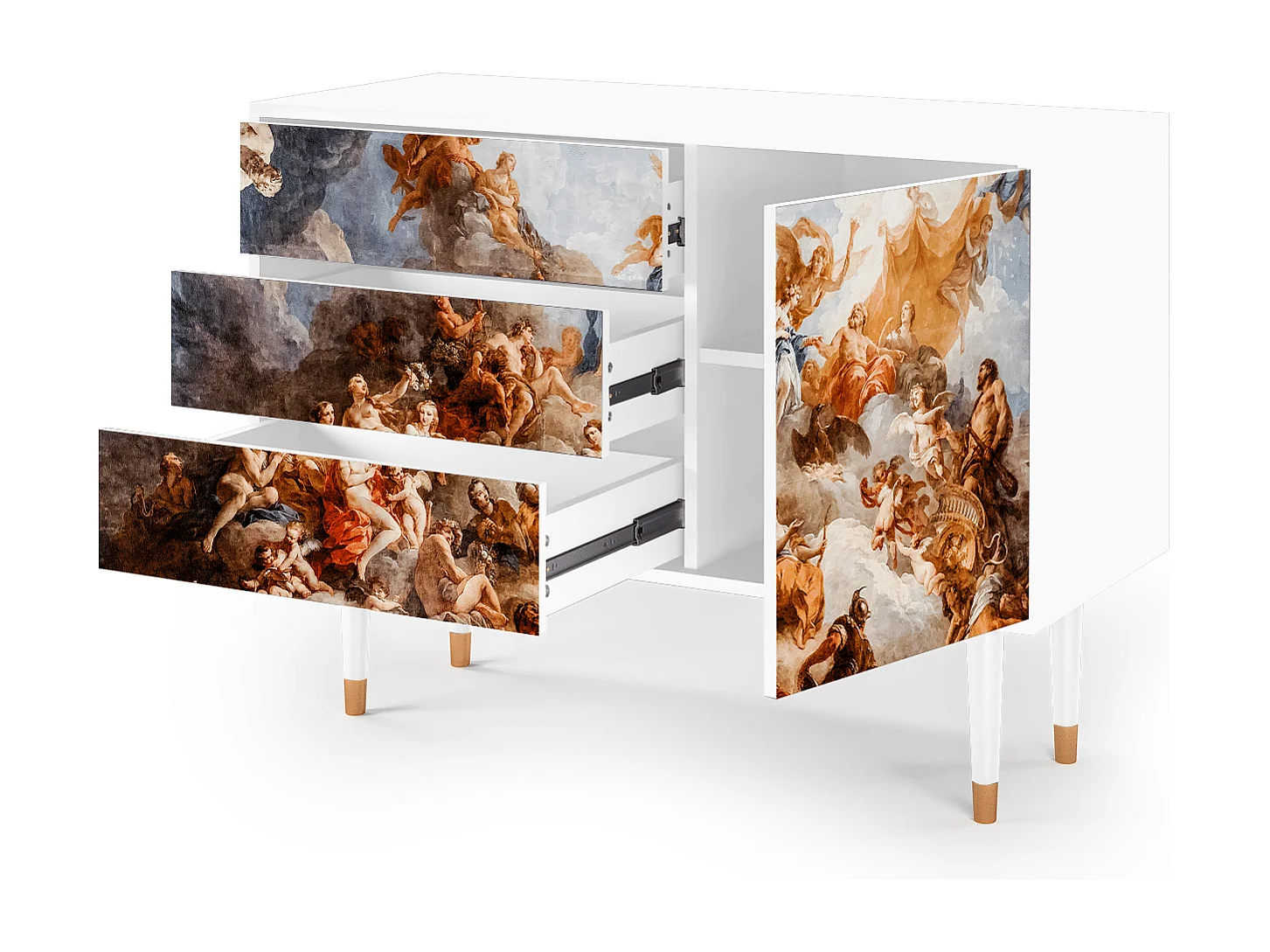 Credenza - 115х84х41 cm - S3 - Versailles, Bianco