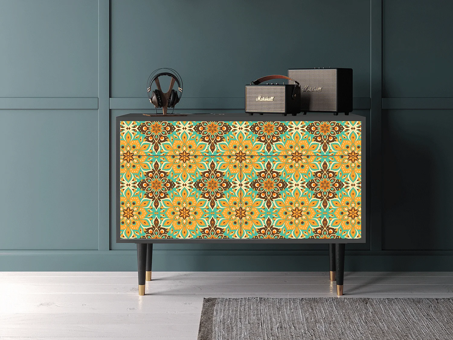 Buffet - 115x85x48 cm - BS4 - Indian Spices, Anthracite