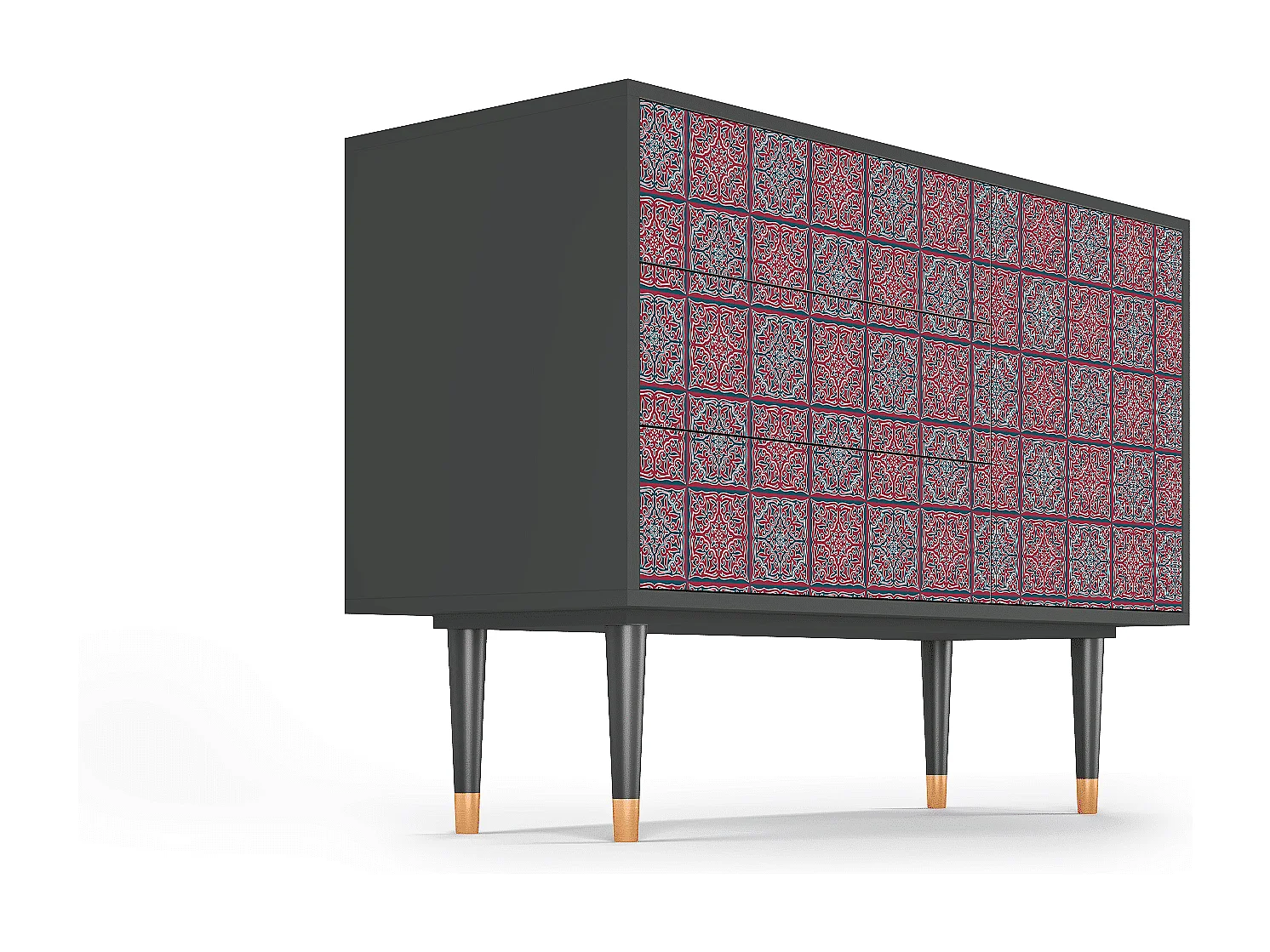 Dressoir - 115х84х41 cm - S3 - Riviera Mosaic, Antraciet