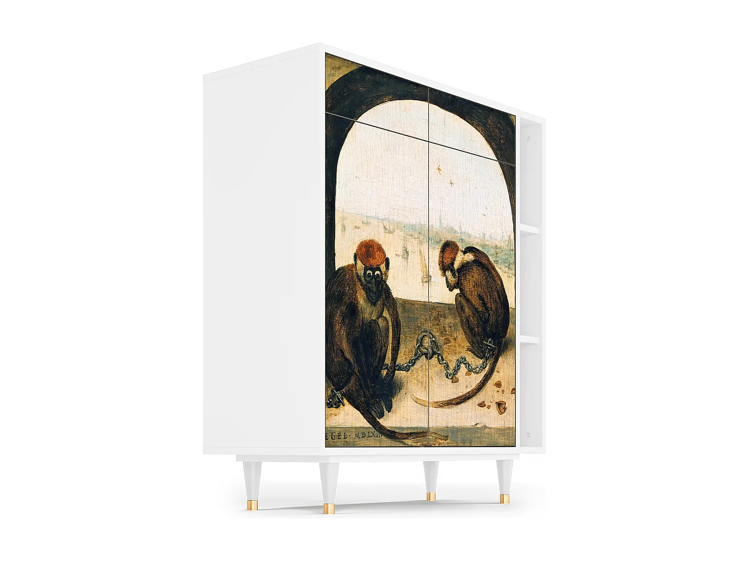 Buffet - 96х110х41 cm - BS6 - Two Monkeys, Blanc