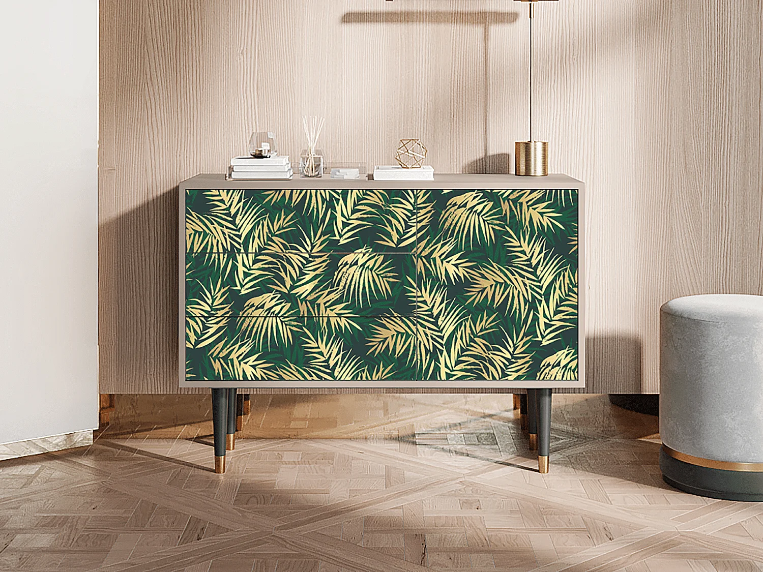 Credenza - 115х84х41 cm - S3 - Sunny Palm Tree, Latte