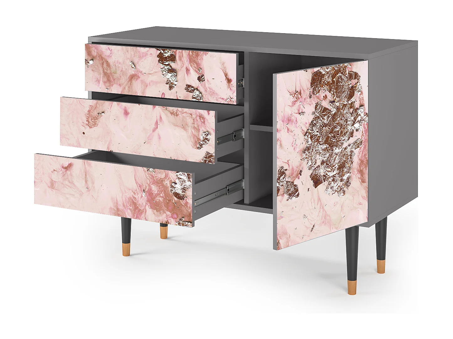 Credenza - 115х84х41 cm - S3 - Cotton Candy, Grigio