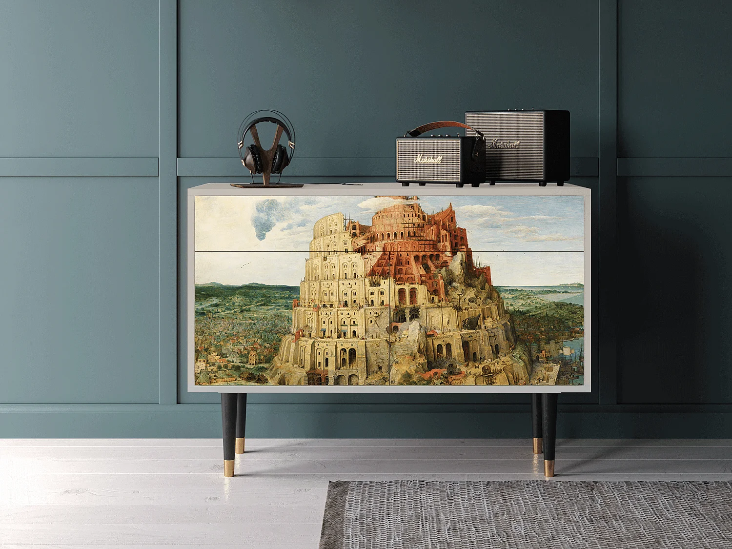 Credenza - 115x85x48 cm - BS4 - Elder The Tower, Sabbia