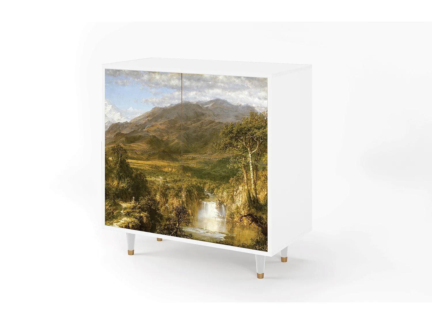 Buffet - 94x96x48 cm - BS3 - The Heart of the Andes , Blanc