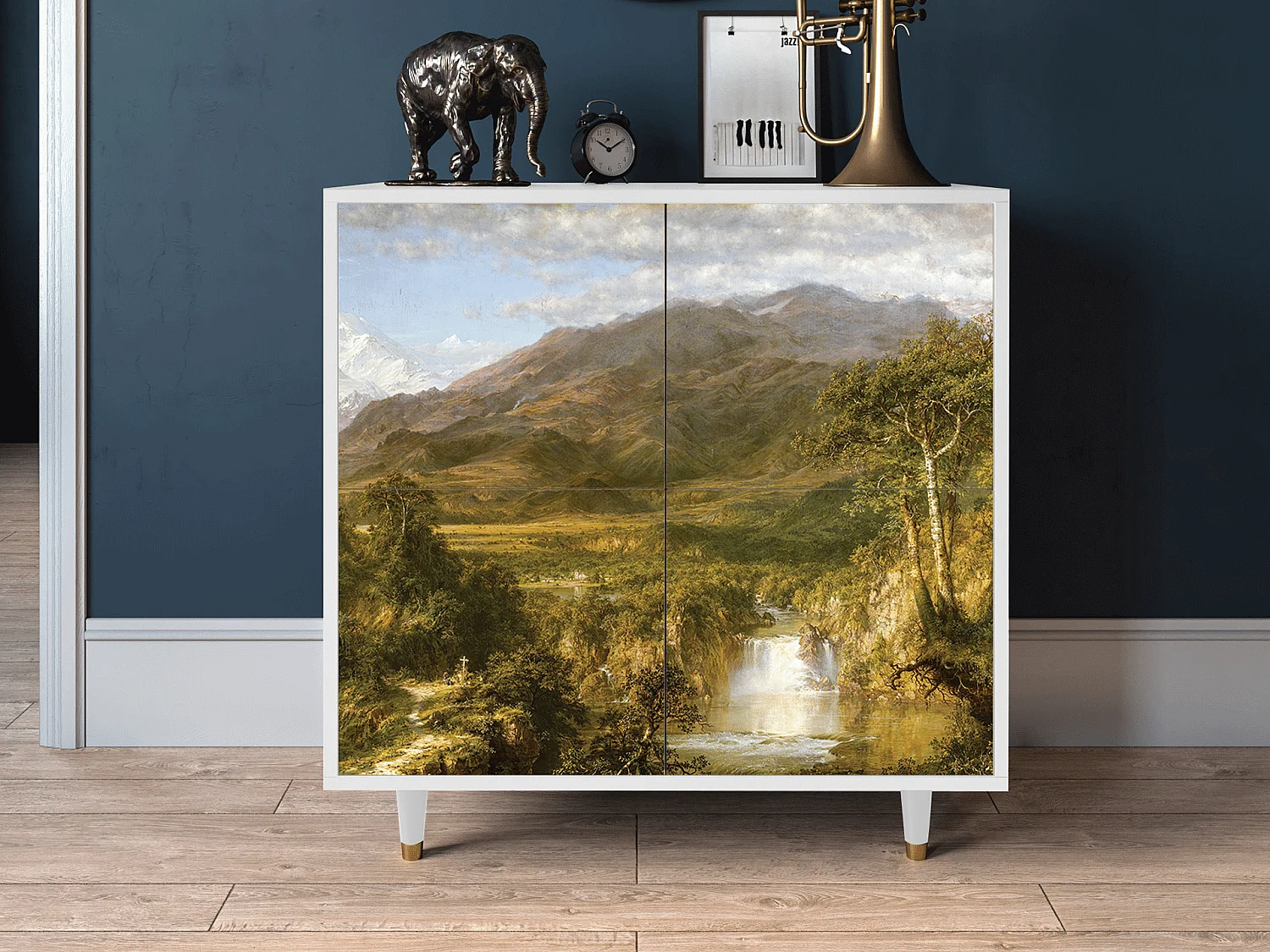 Kredens - 94x96x48 cm - BS3 - The Heart of the Andes , Biały