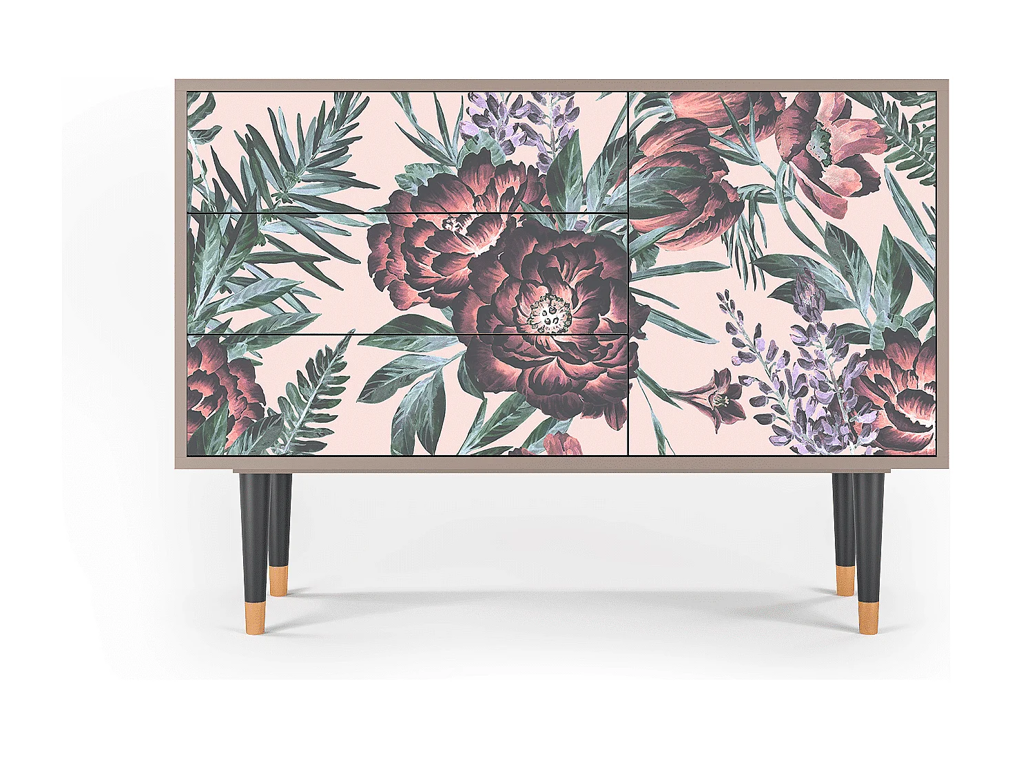 Aparador - 115х84х41 cm - S3 - Peach Peonies, Arena