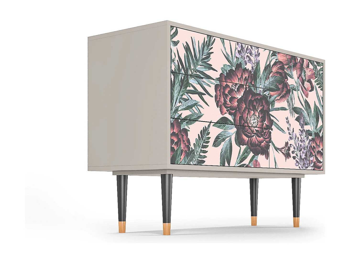 Aparador - 115х84х41 cm - S3 - Peach Peonies, Arena