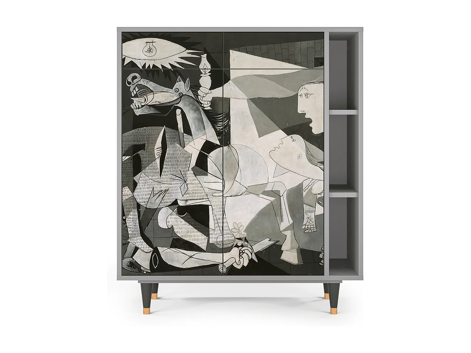 Aparador - 96х110х41 cm - BS6 - Guernica by Picasso, Cinza