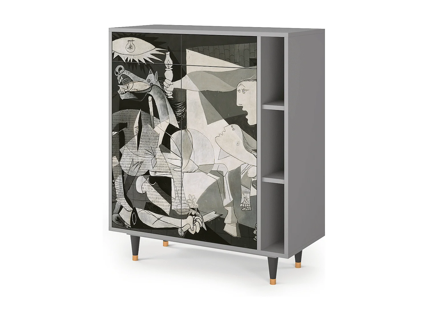 Buffet - 96х110х41 cm - BS6 - Guernica by Picasso, Gris