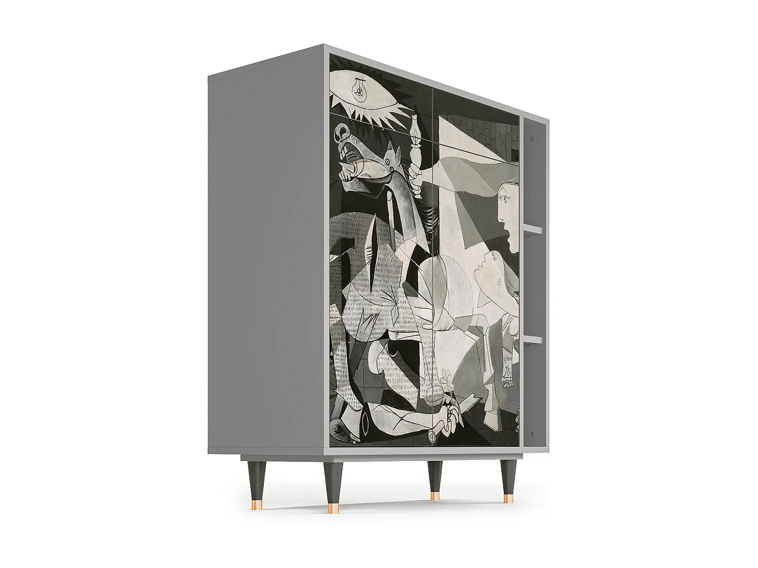 Kredens - 96х110х41 cm - BS6 - Guernica by Picasso, Szary