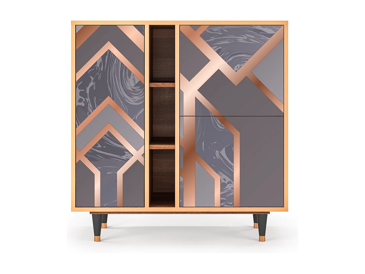 Sideboard - 94х96х41 cm - BS5 - Taupe Anatomy, Walnuss