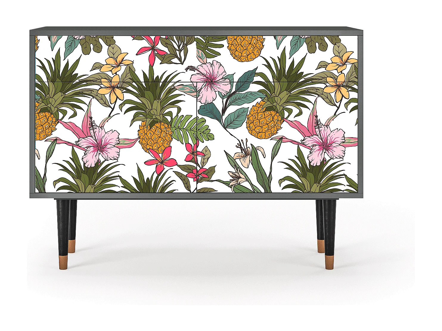 Kredens - 115x85x48 cm - BS4 - Estival Fruit, Antracyt