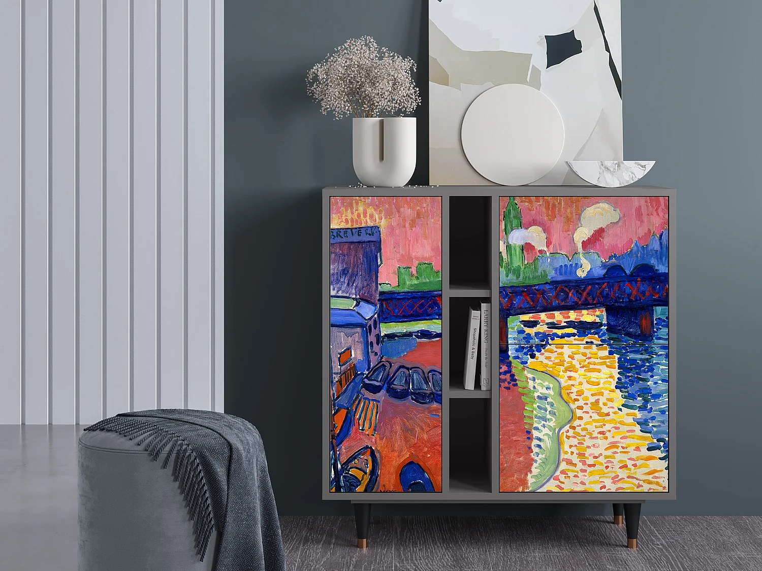 Aparador - 94х96х41 cm - BS5 - Charing Cross Bridge, Gris