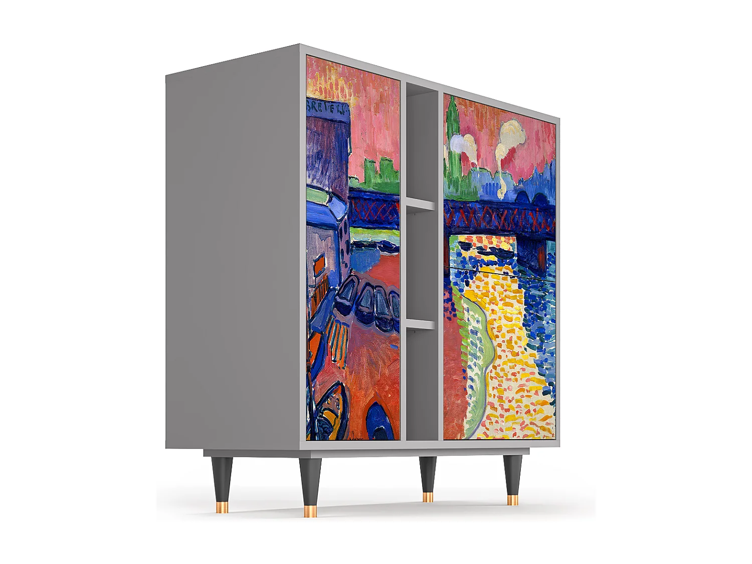 Aparador - 94х96х41 cm - BS5 - Charing Cross Bridge, Gris