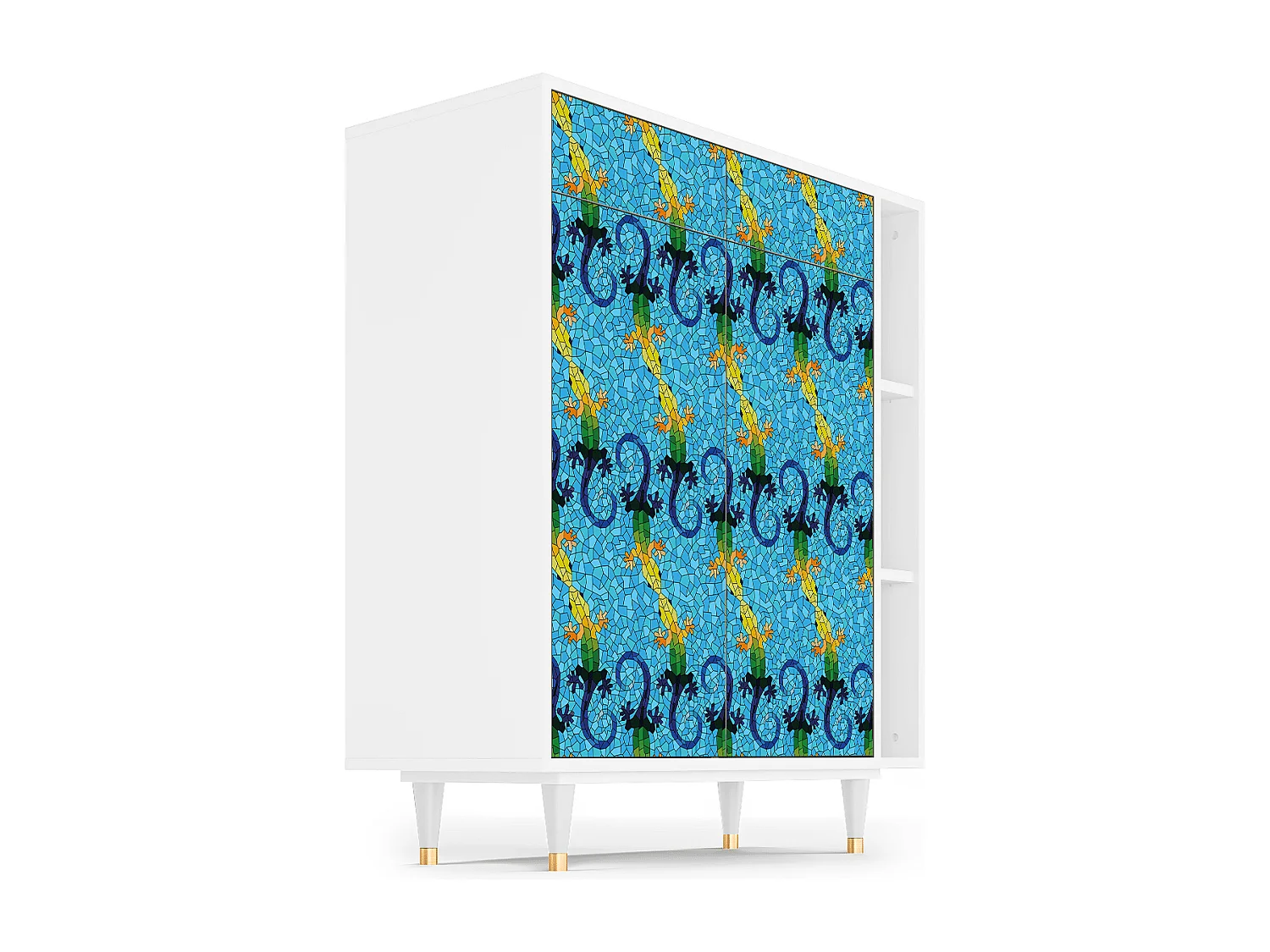 Buffet - 96х110х41 cm - BS6 - Gaudi's Lizard, Blanc