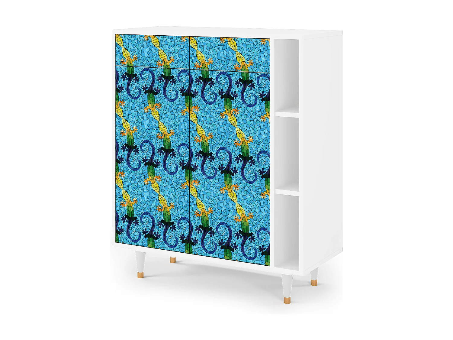 Buffet - 96х110х41 cm - BS6 - Gaudi's Lizard, Blanc