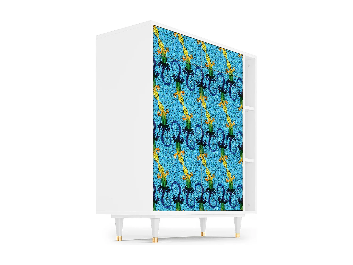 Buffet - 96х110х41 cm - BS6 - Gaudi's Lizard, Blanc