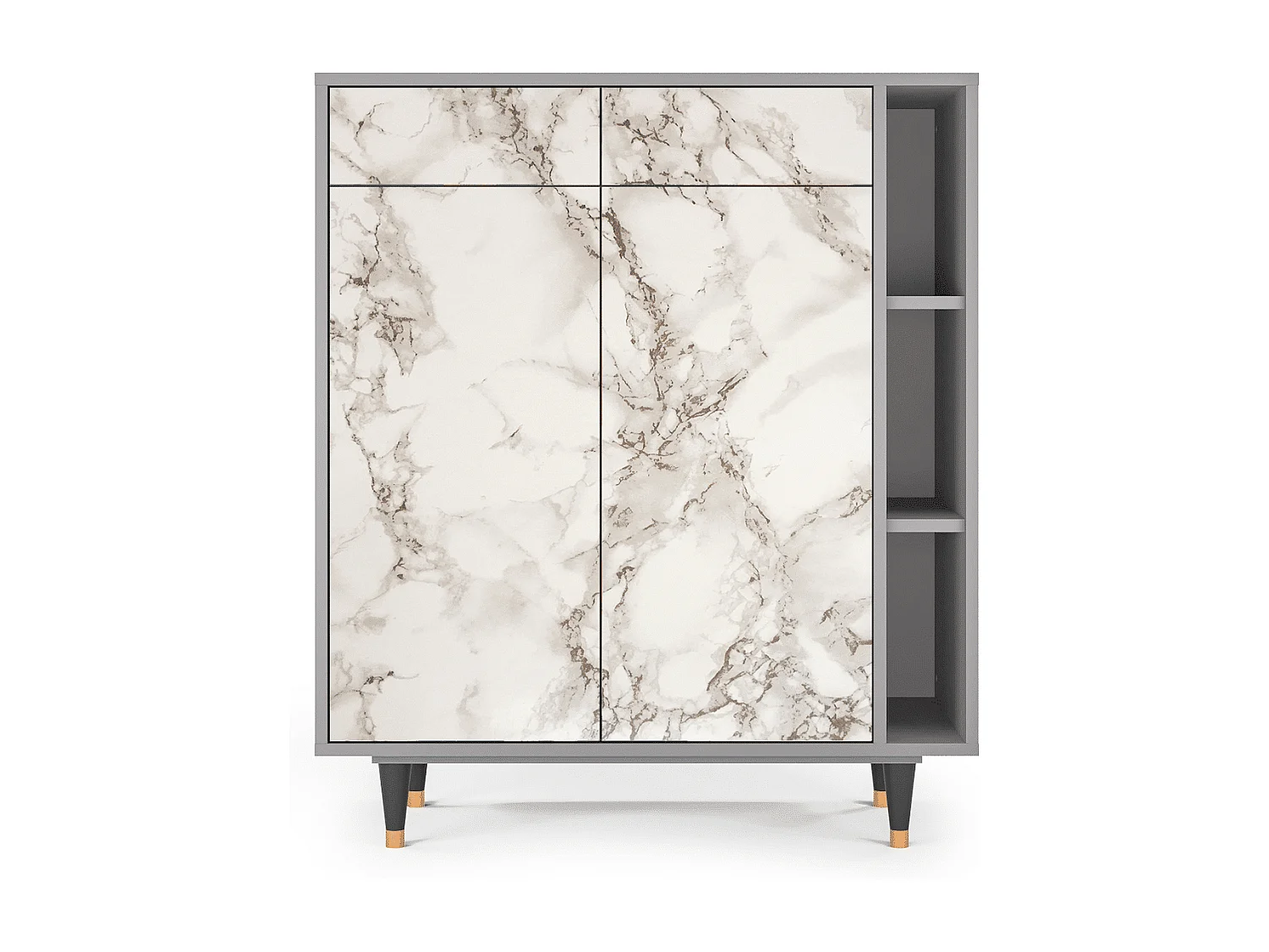 Buffet - 96х110х41 cm - BS6 - Milk Marble, Gris