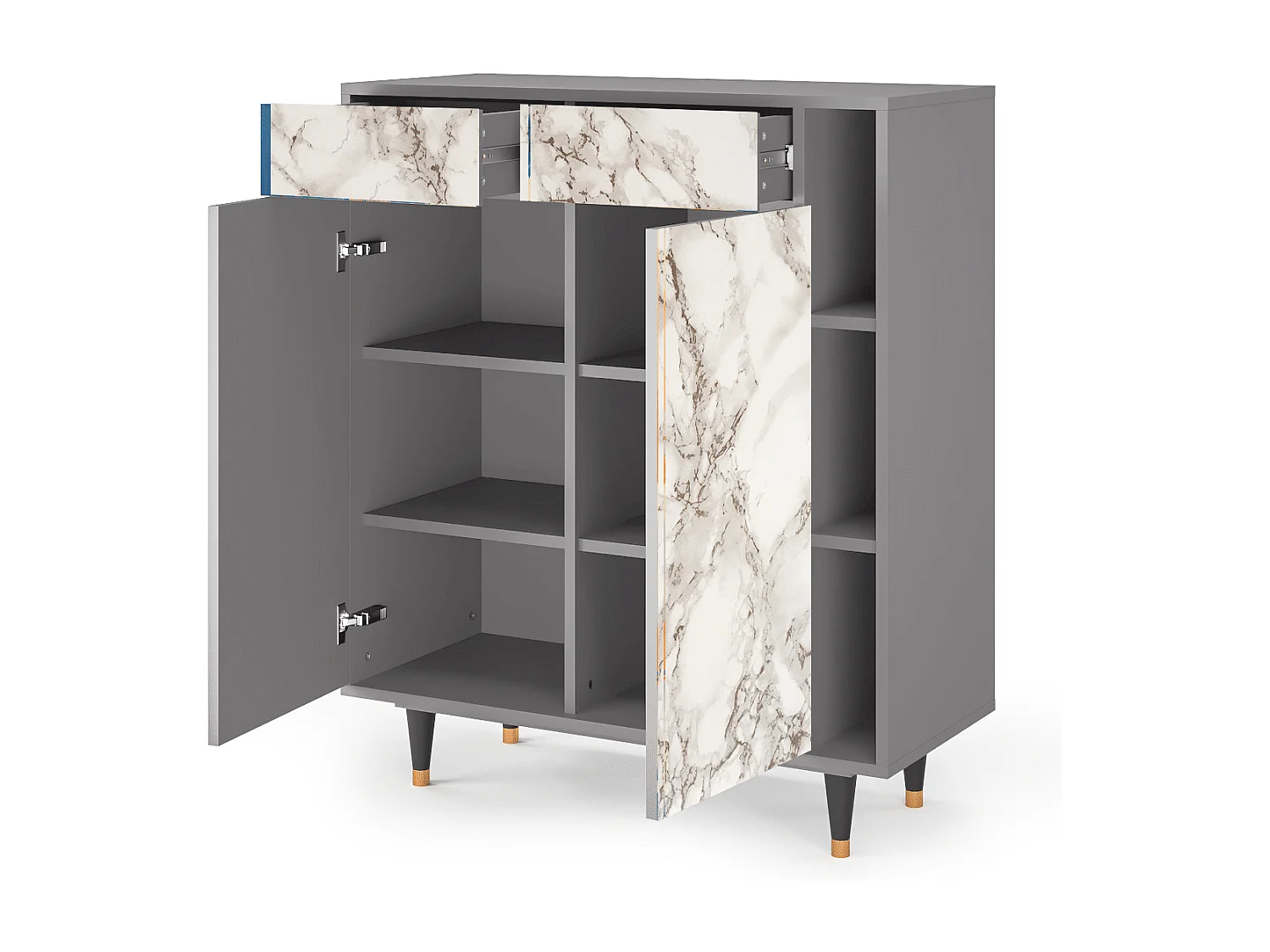 Buffet - 96х110х41 cm - BS6 - Milk Marble, Gris