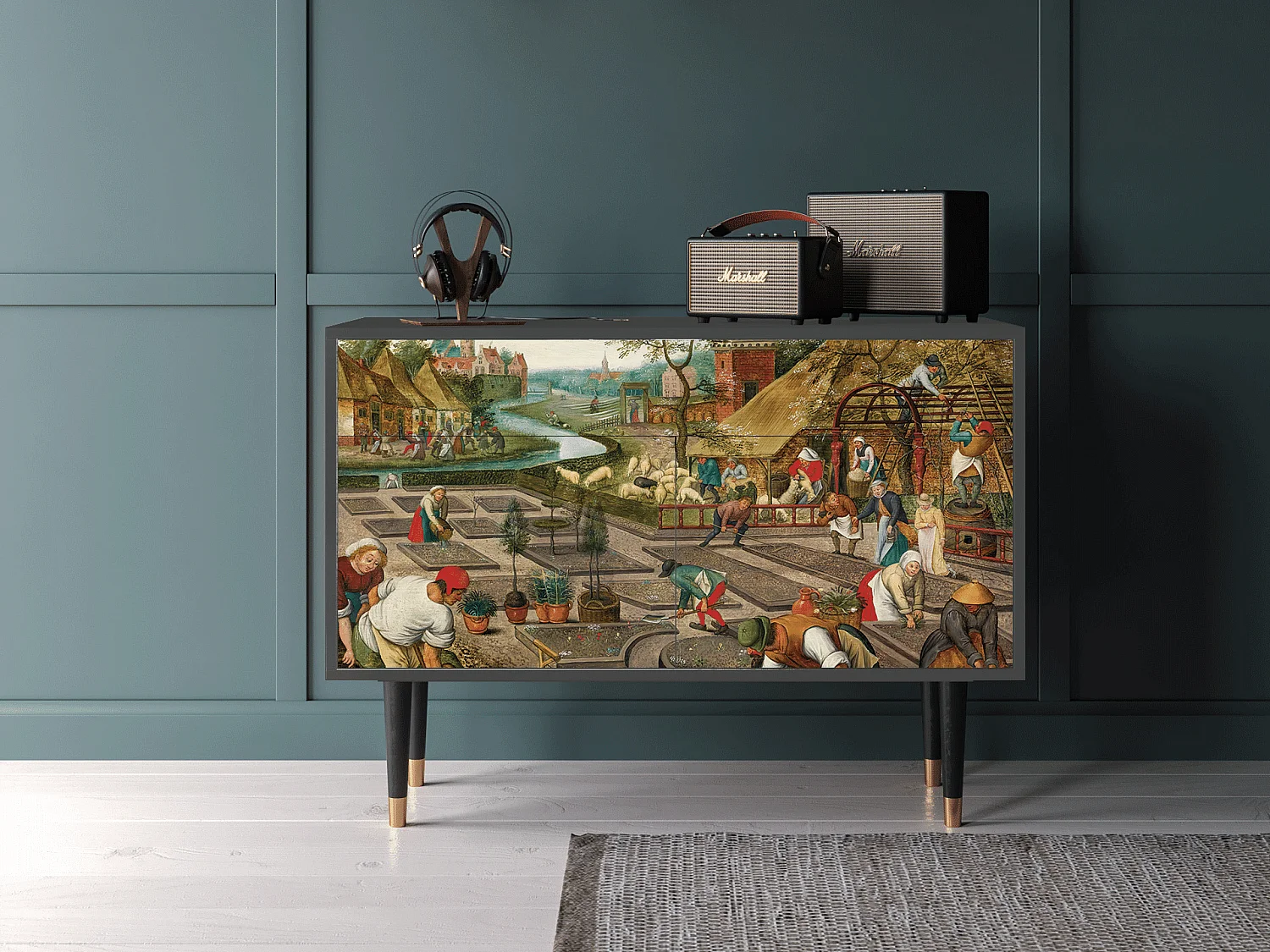 Buffet - 115x85x48 cm - BS4 - The Younger - Spring, Anthracite