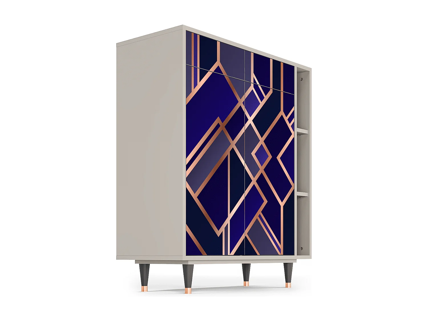 Kredens - 96х110х41 cm - BS6 - Aquamarine Getsby, Piaskowy