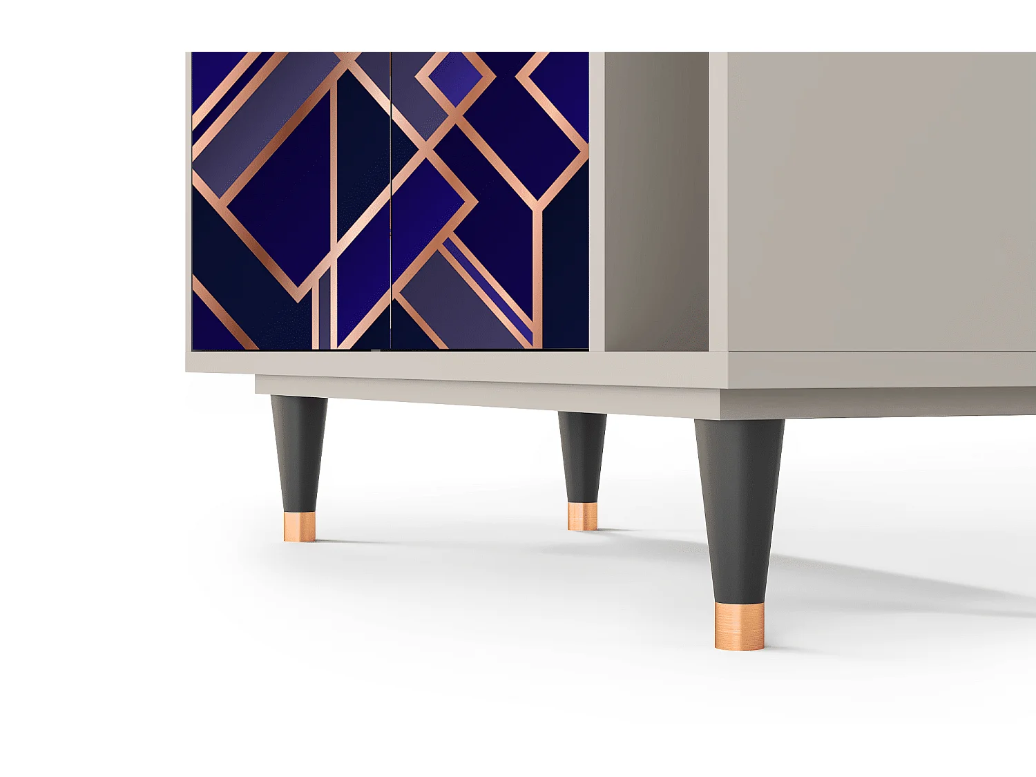 Kredens - 96х110х41 cm - BS6 - Aquamarine Getsby, Piaskowy