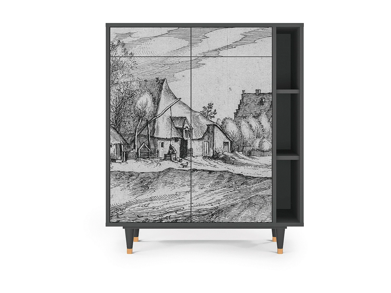 Buffet - 96х110х41 cm - BS6 - Farms in a Village, Anthracite
