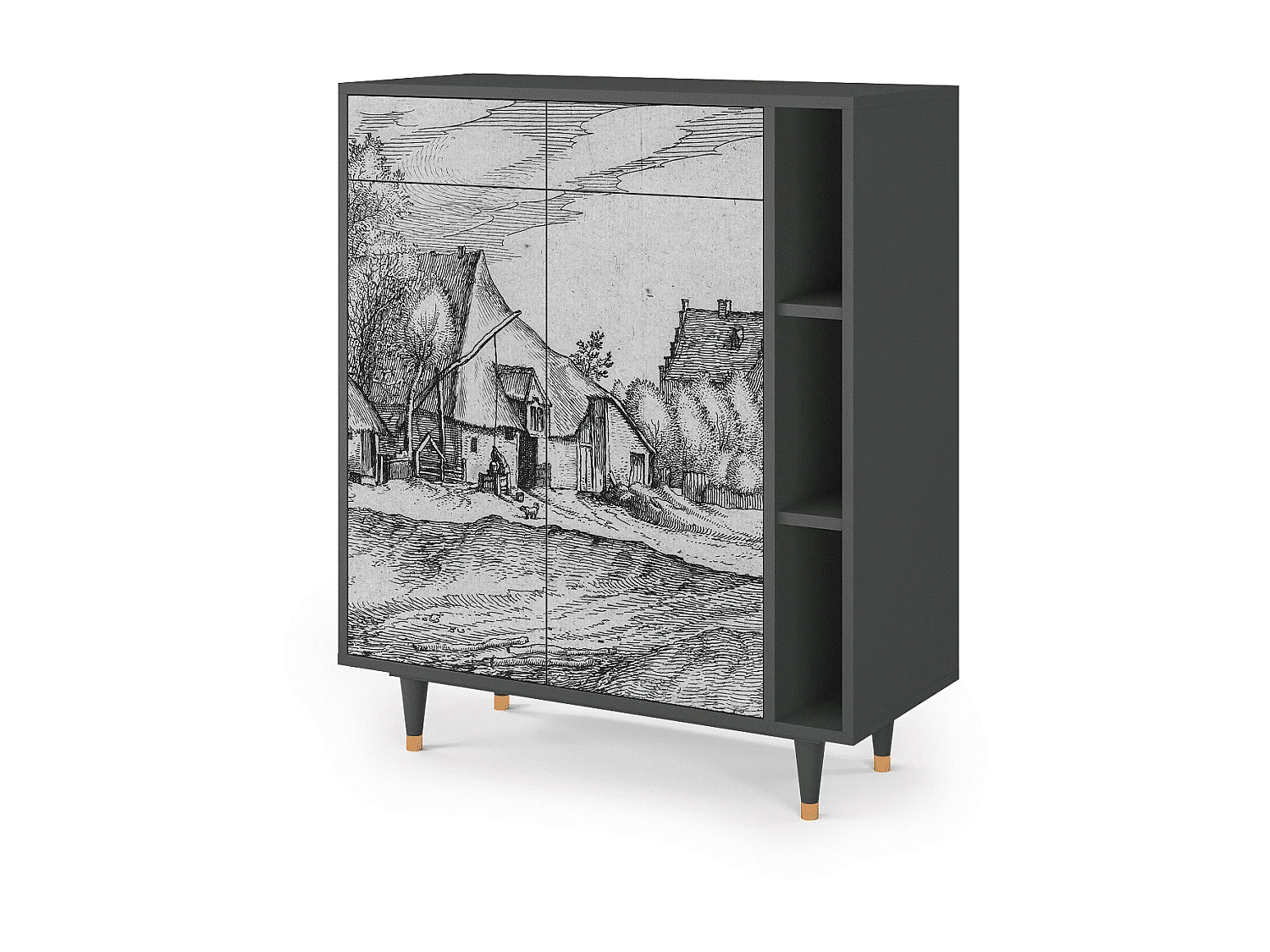 Buffet - 96х110х41 cm - BS6 - Farms in a Village, Anthracite
