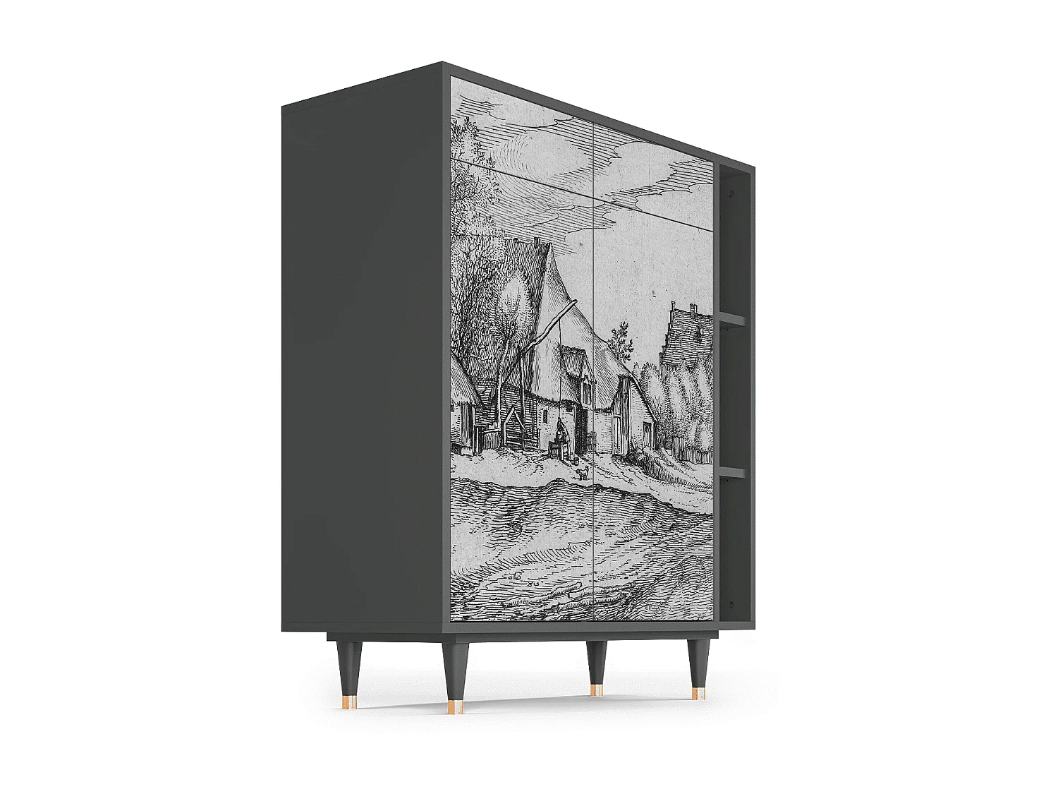 Buffet - 96х110х41 cm - BS6 - Farms in a Village, Anthracite