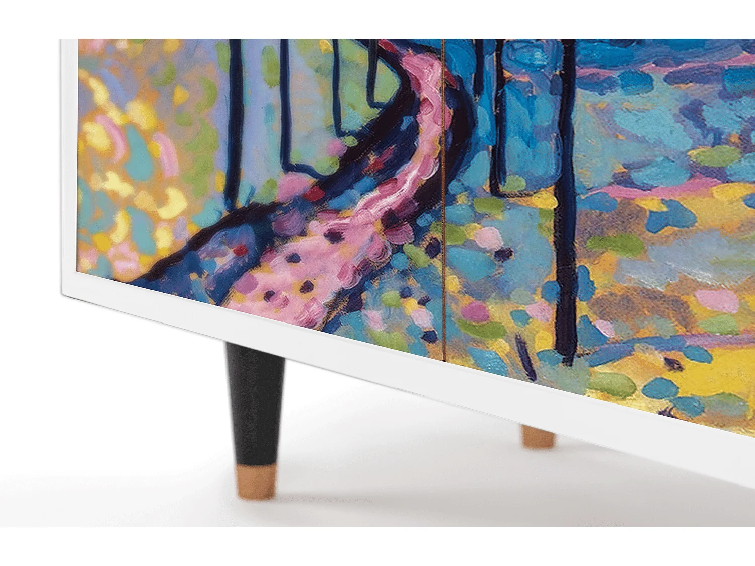 Buffet - 94x96x48 cm - BS3 - Winter Landscape, Blanc