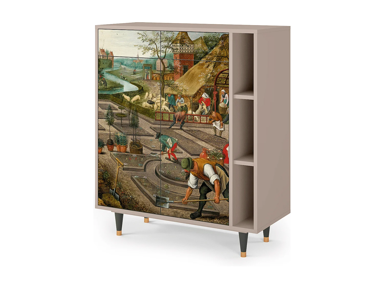 Kredens - 96х110х41 cm - BS6 - The Younger - Spring, Latte