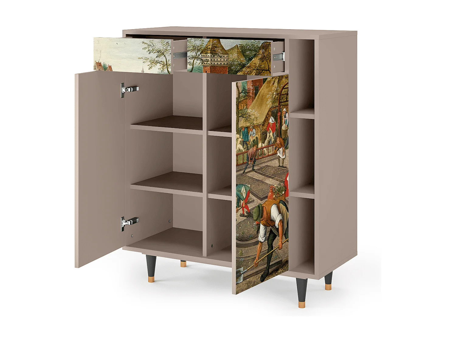 Kredens - 96х110х41 cm - BS6 - The Younger - Spring, Latte