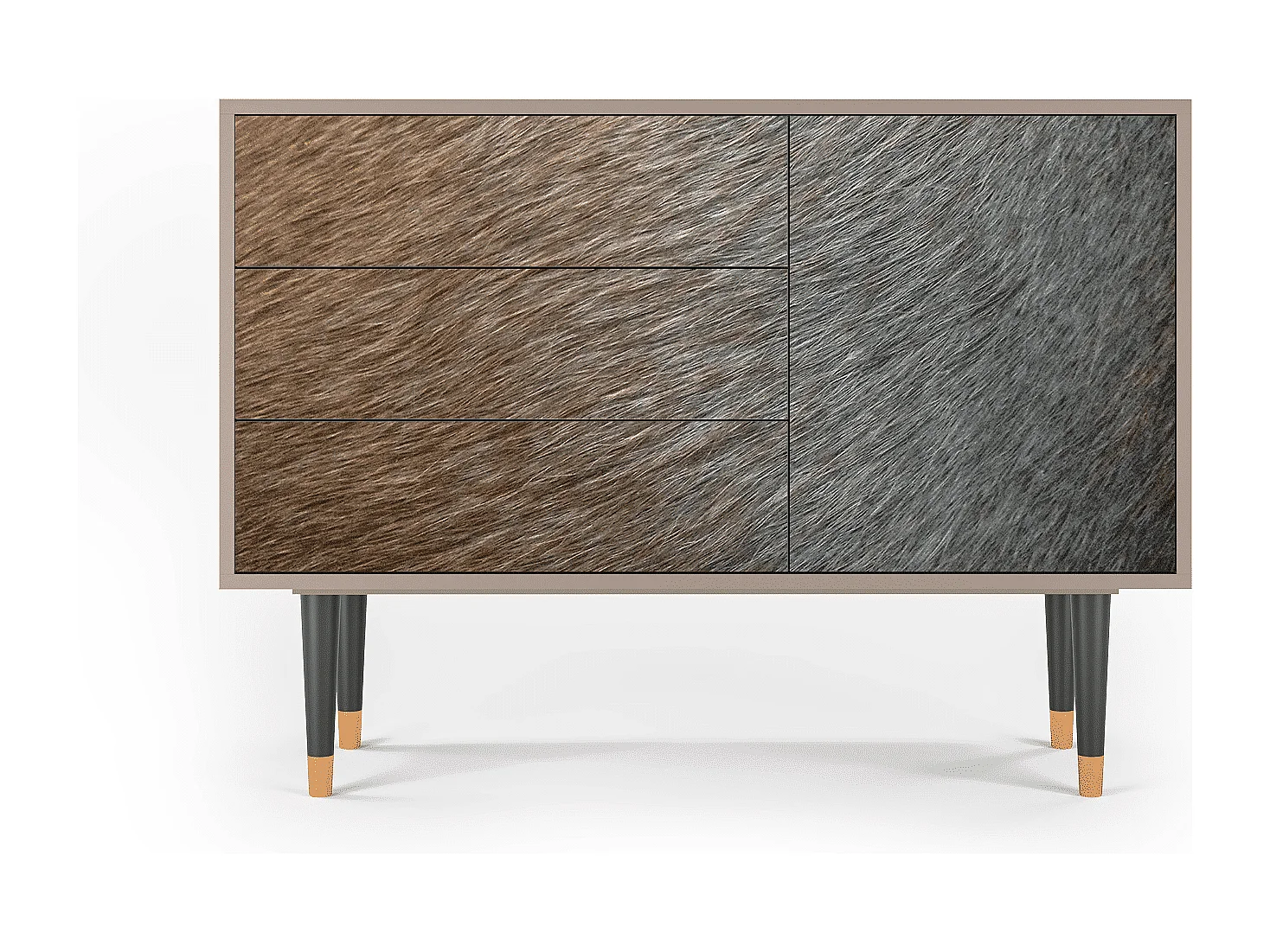 Kredens - 115х84х41 cm - S3 - Peanut Hair, Latte